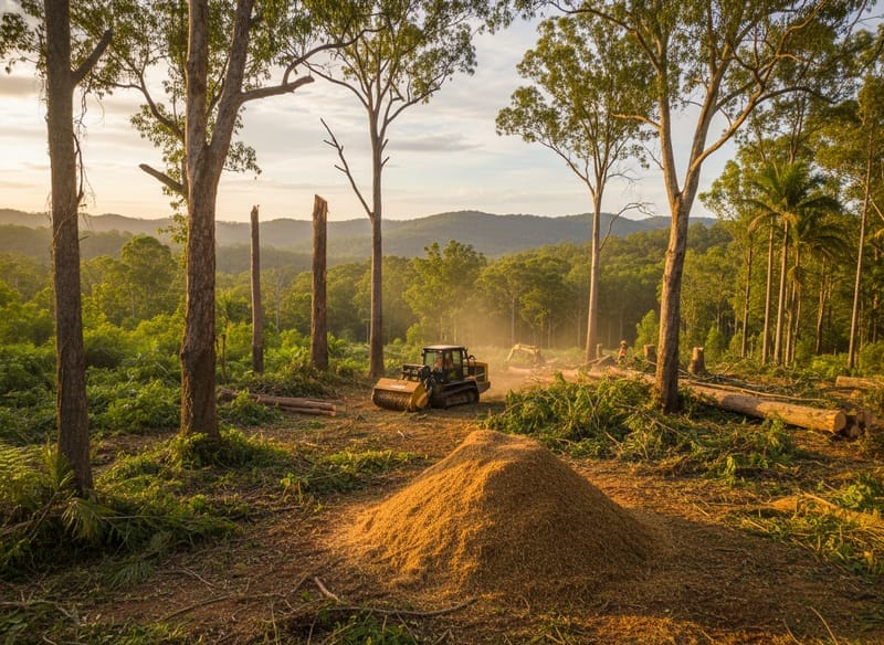 Land Clearing performed by Maleny Arborist in the Hinterland