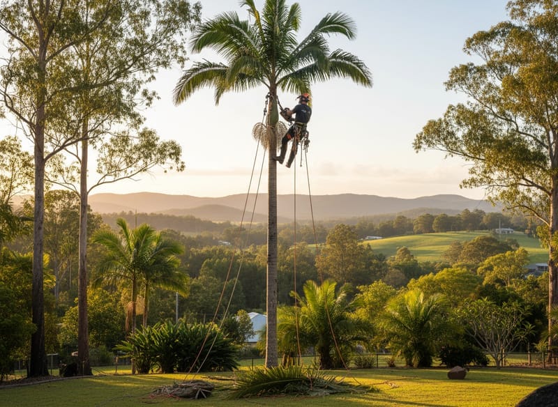Palm Tree Removal performed by Maleny Arborist in the Hinterland