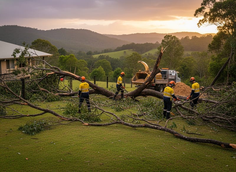 Storm Damage Tree Removal performed by Maleny Arborist in the Hinterland