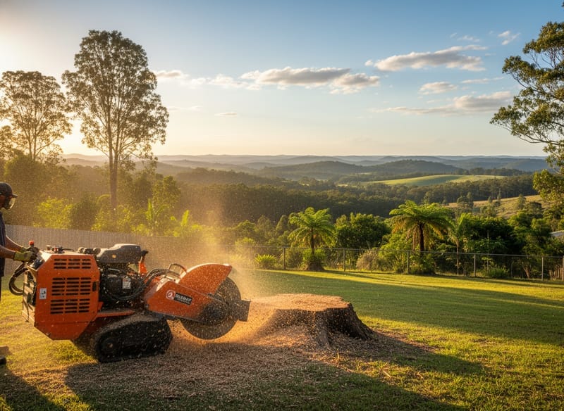 Stump Grinding performed by Maleny Arborist in the Hinterland